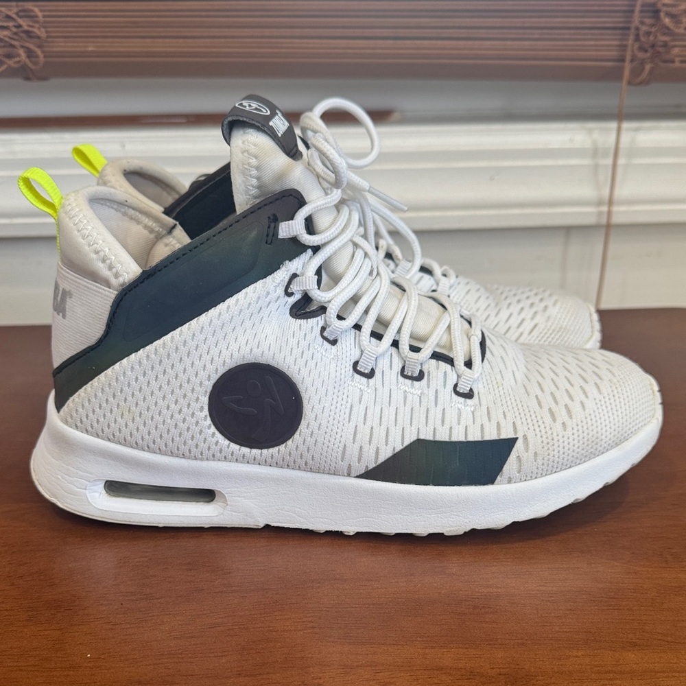 Zumba Fitness White and Reflective design Sneakers with Neon Accents